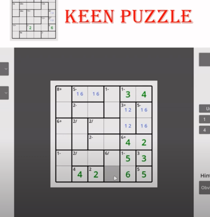 Online Kenken Puzzle at itch.io